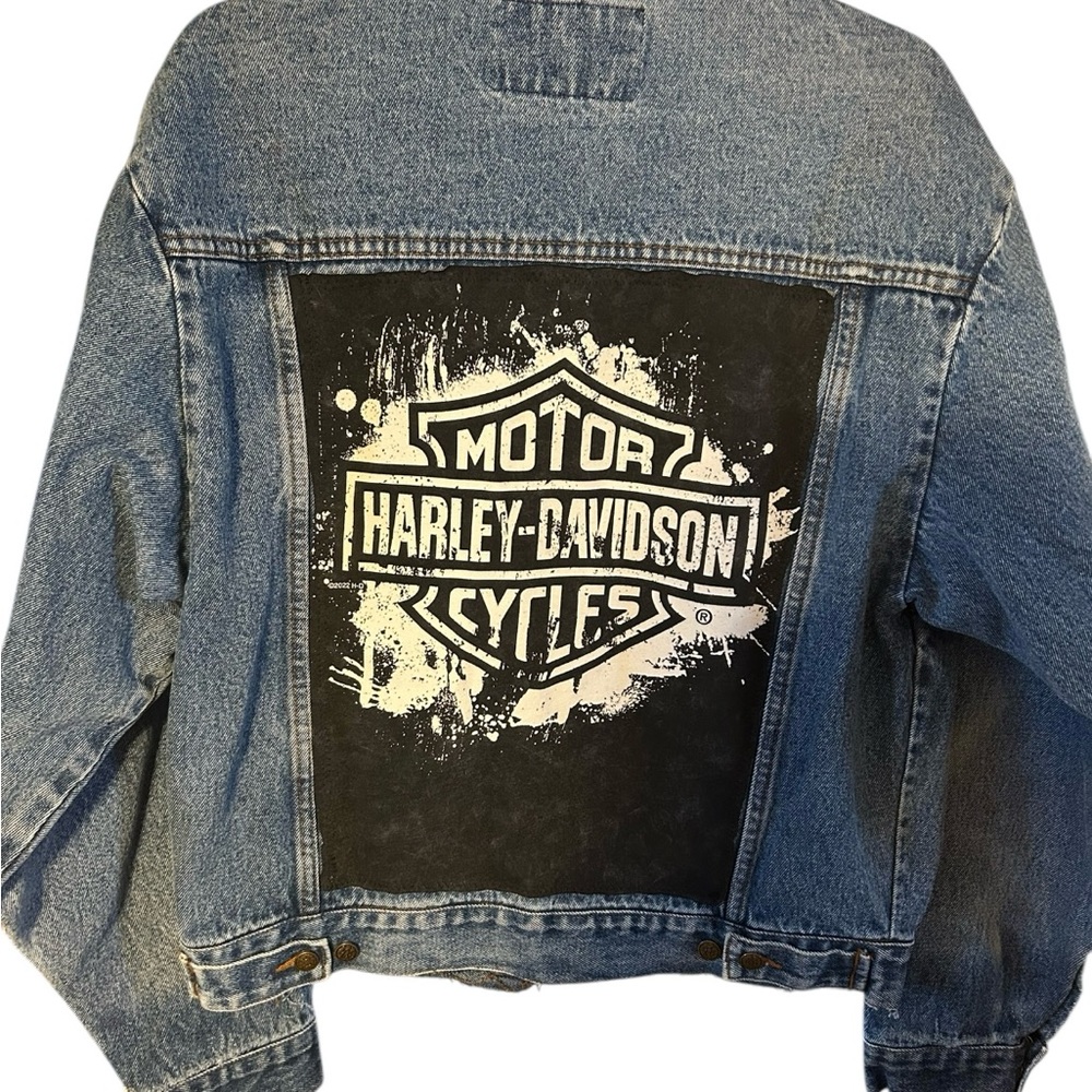 Vintage upcycled jean jacket!